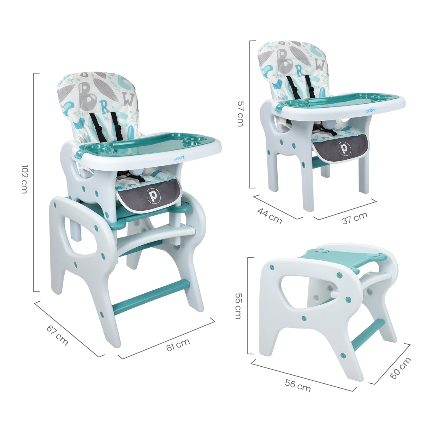 Comedor Bebe  Escritorio PCM-10 ABC Azul Priori
