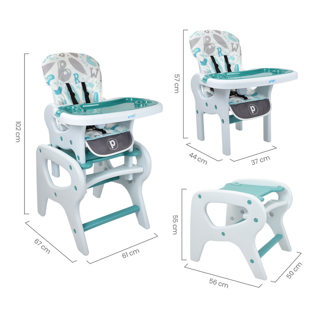 Comedor Bebe  Escritorio PCM-10 ABC Azul Priori