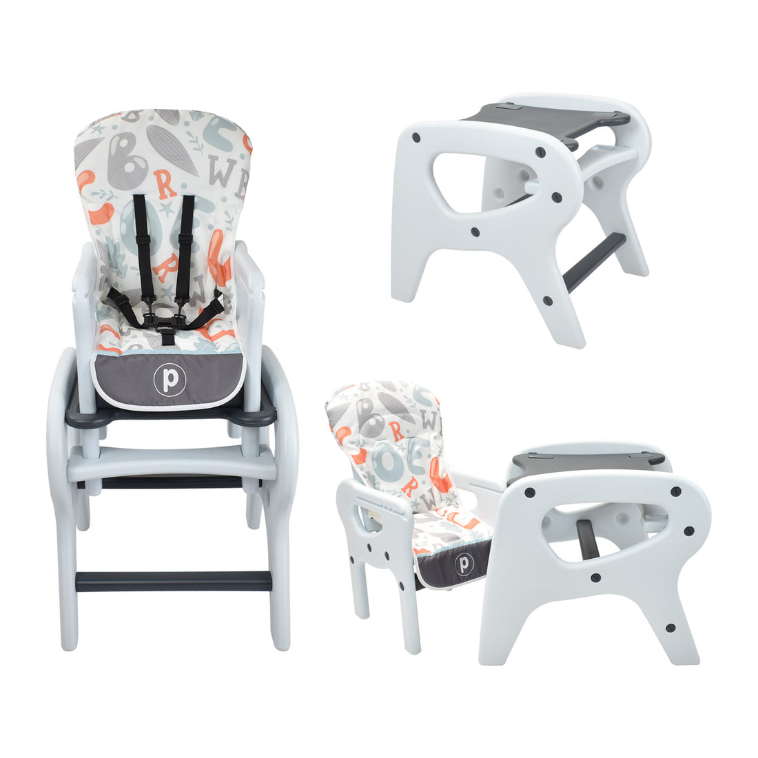 Comedor Bebe Escritorio PCM-10 ABC Gris Priori