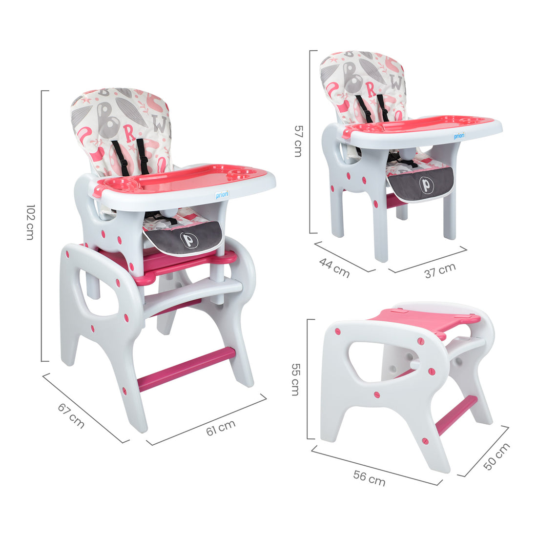 Comedor Bebe Escritorio PCM-10 ABC Rosado Priori