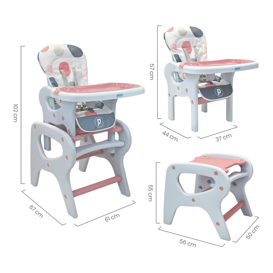 Comedor Bebé Escritorio Priori Rosada PCM10