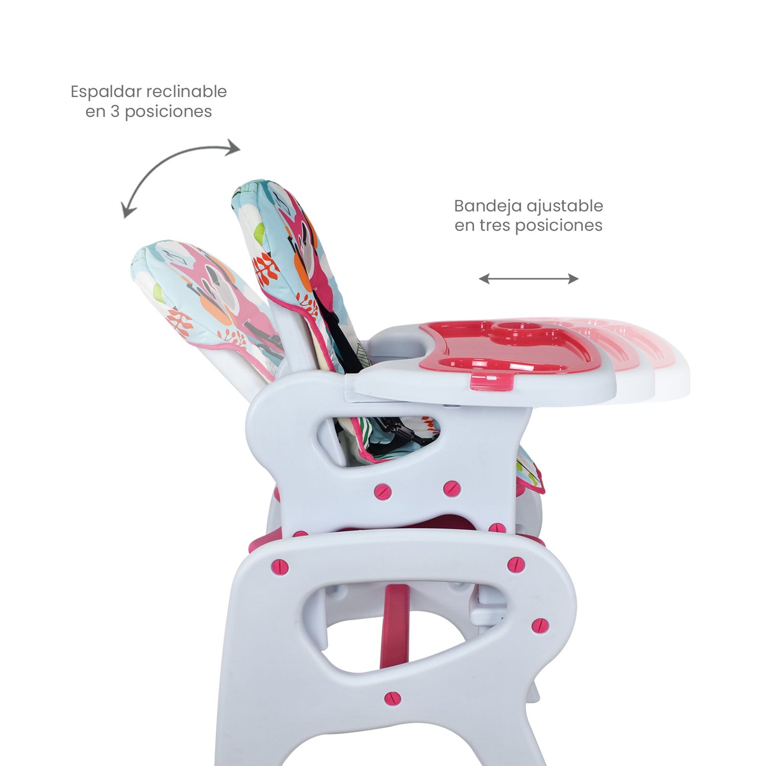 Comedor Bebe Escritorio Priori Rosa PCM10  Rosado