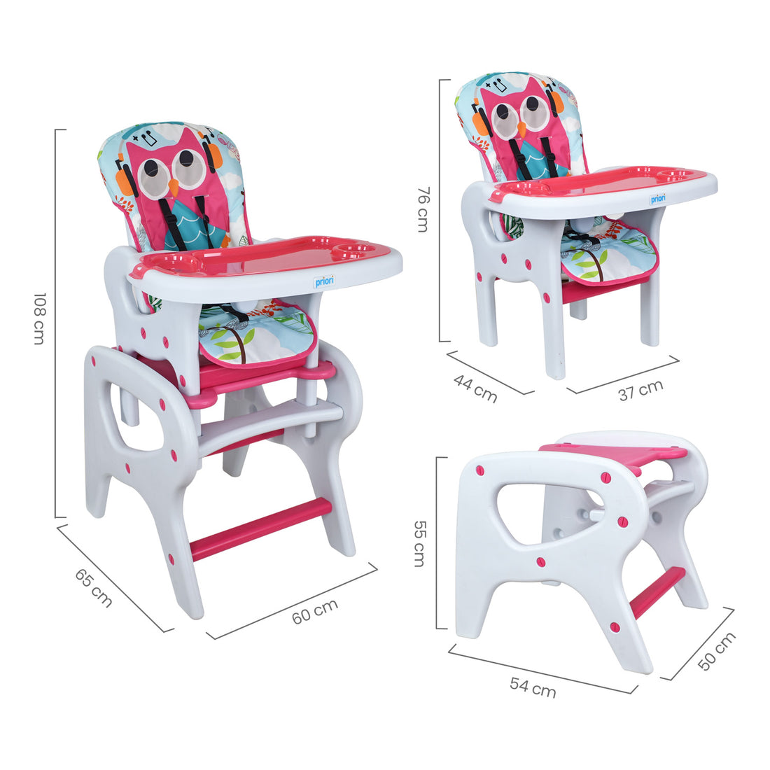 Comedor Bebe Escritorio Priori Rosa PCM10  Rosado