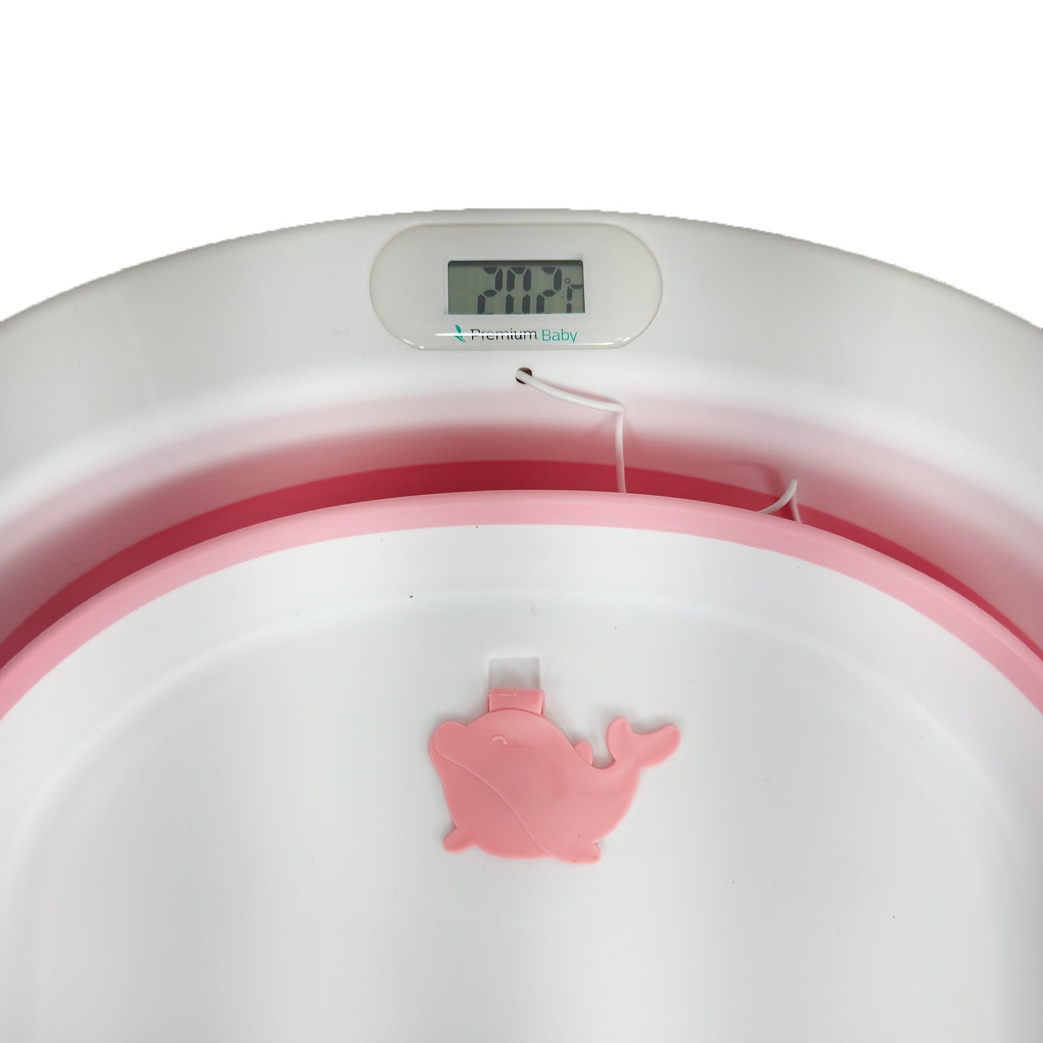 Bañera Bebé Premium baby Cojín y Termómetro Pol Rosa
