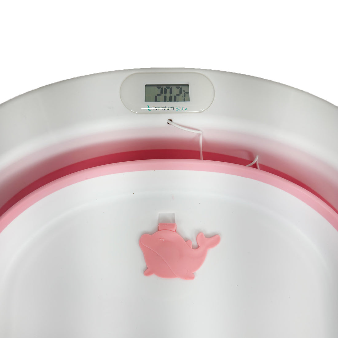 Bañera Bebé Premium baby Cojín y Termómetro Pol Rosa