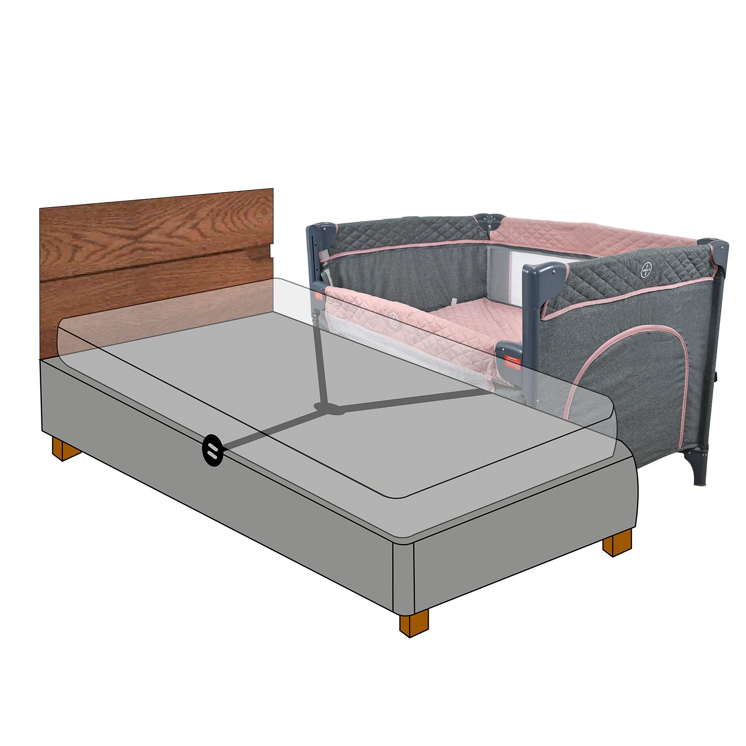 Cuna Colecho Bebe Pro-Max Priori Rosa