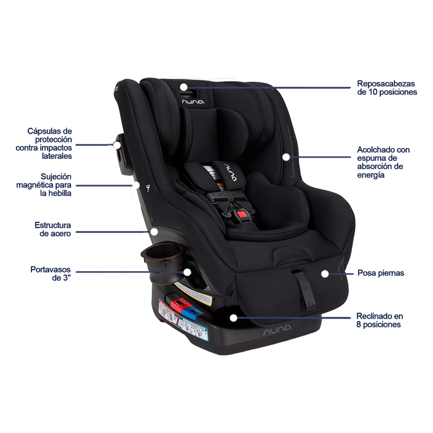 Silla de Carro para Bebe  Rava Next Caviar Nuna Negro