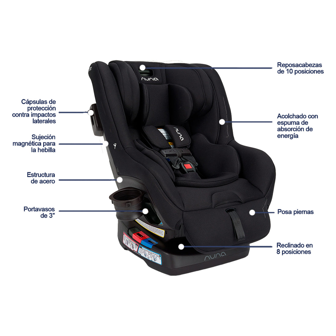 Silla de Carro para Bebe  Rava Next Caviar Nuna Negro