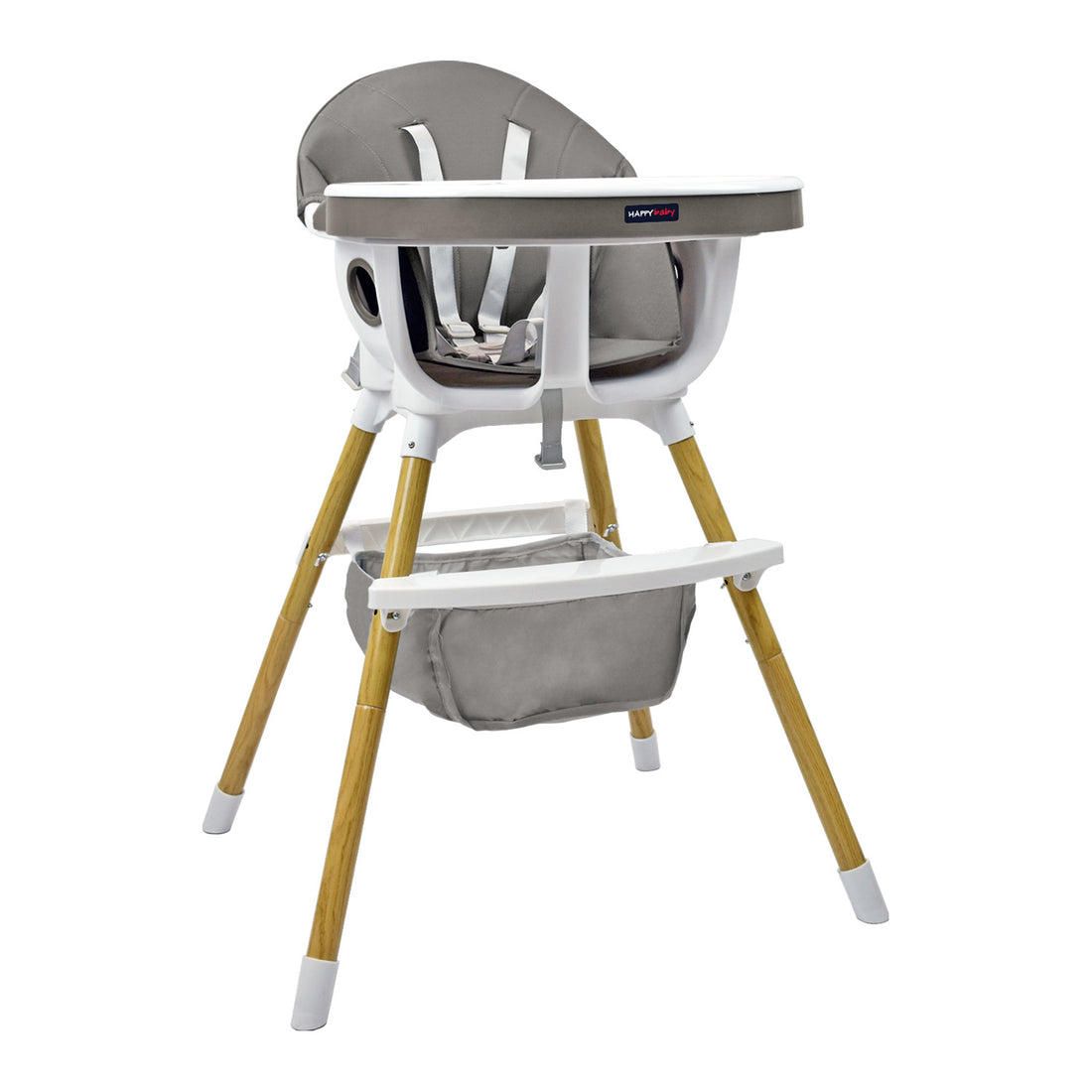 Silla Comedor Bebé 2en1 Happy Baby Rock Gris