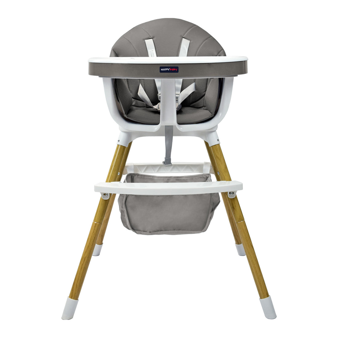 Silla Comedor Bebé 2en1 Happy Baby Rock Gris