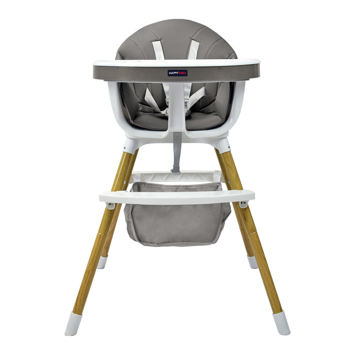 Silla Comedor Bebé 2en1 Happy Baby Rock Gris