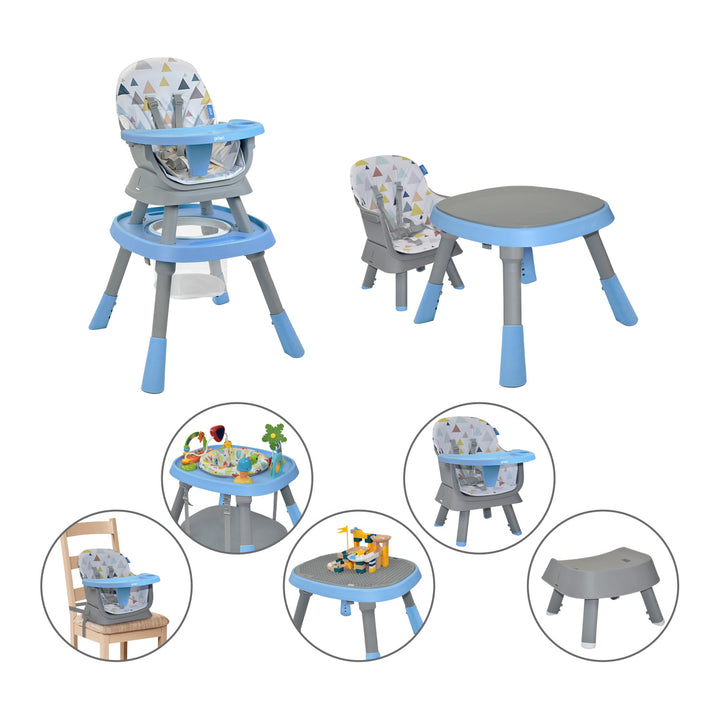 Silla Comedor Bebé 7en1 Priori Seven Azul