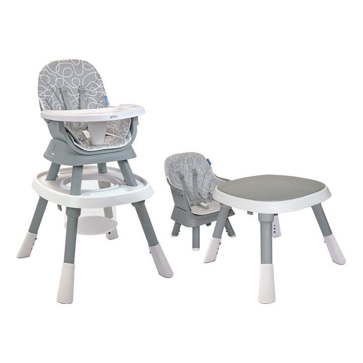 Silla Comedor Bebé 7en1 Priori Seven Gris