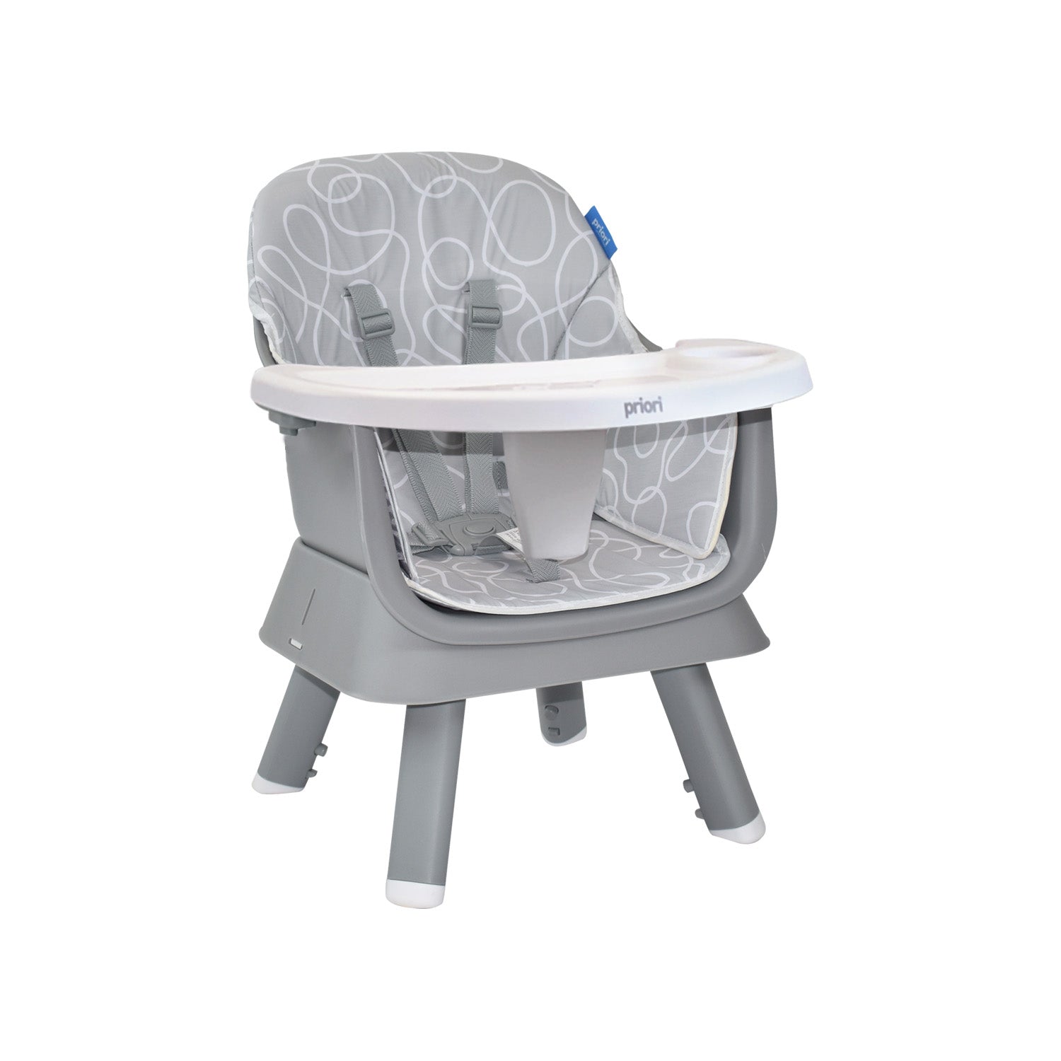 Silla Comedor Bebé 7en1 Priori Seven Gris