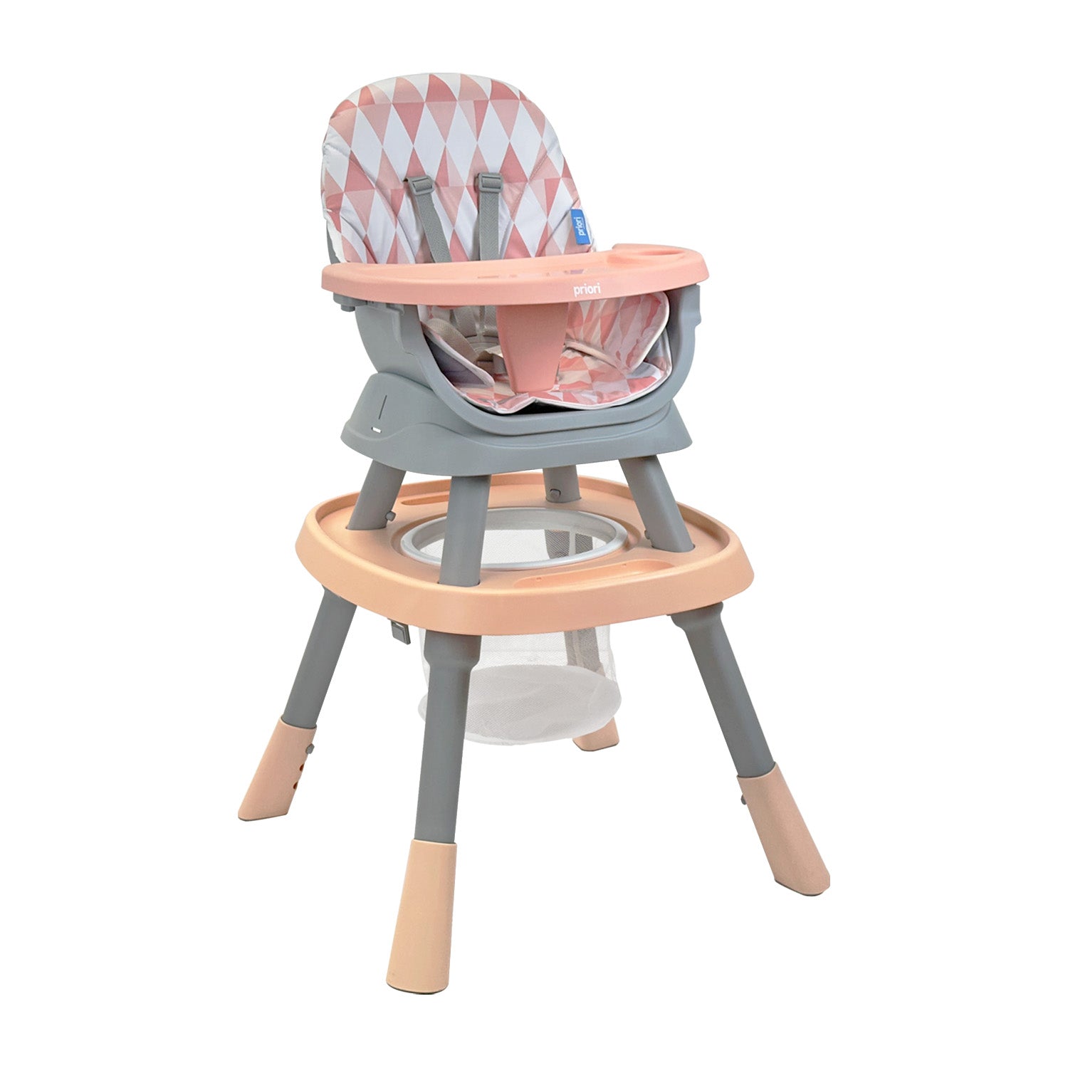 Silla Comedor Bebé 7en1 Priori Seven Rosa