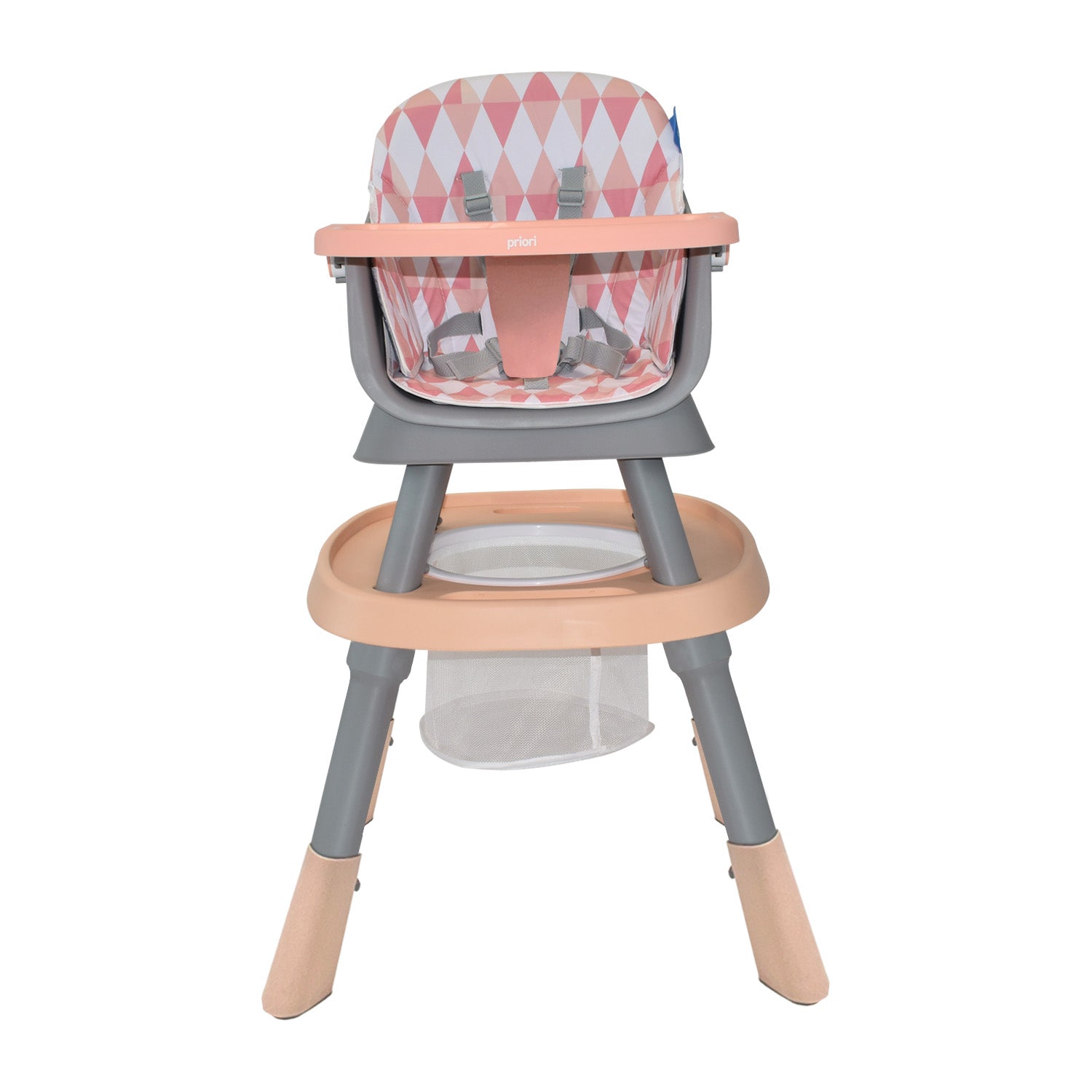 Silla Comedor Bebé 7en1 Priori Seven Rosa