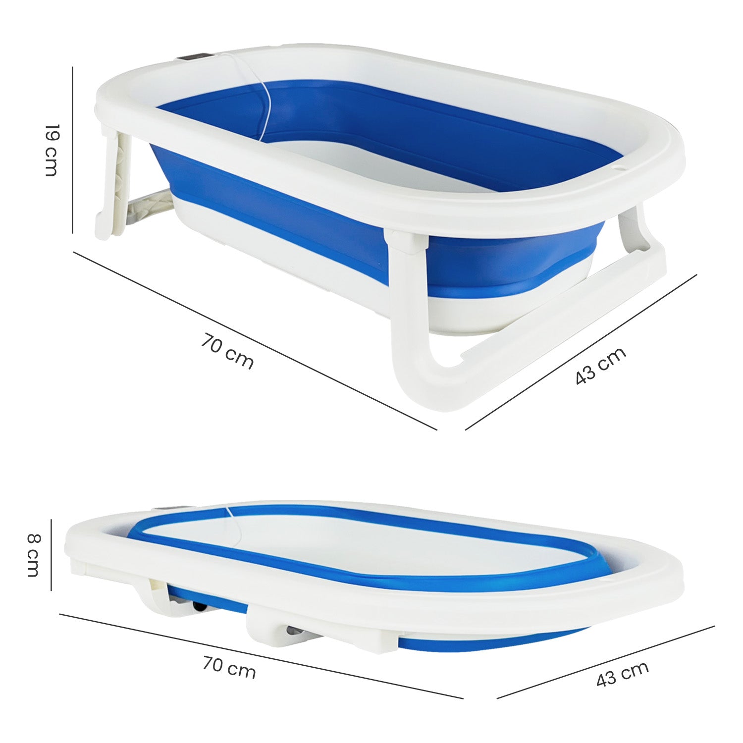 Bañera Bebe Plegable Splash Priori Azul