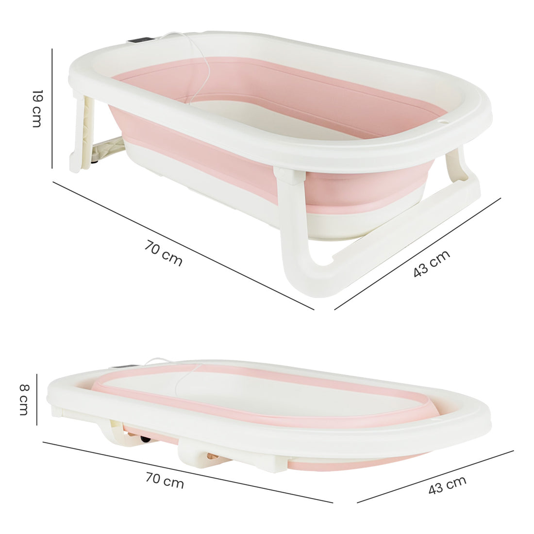 Bañera Bebe Plegable Splash Priori Rosa