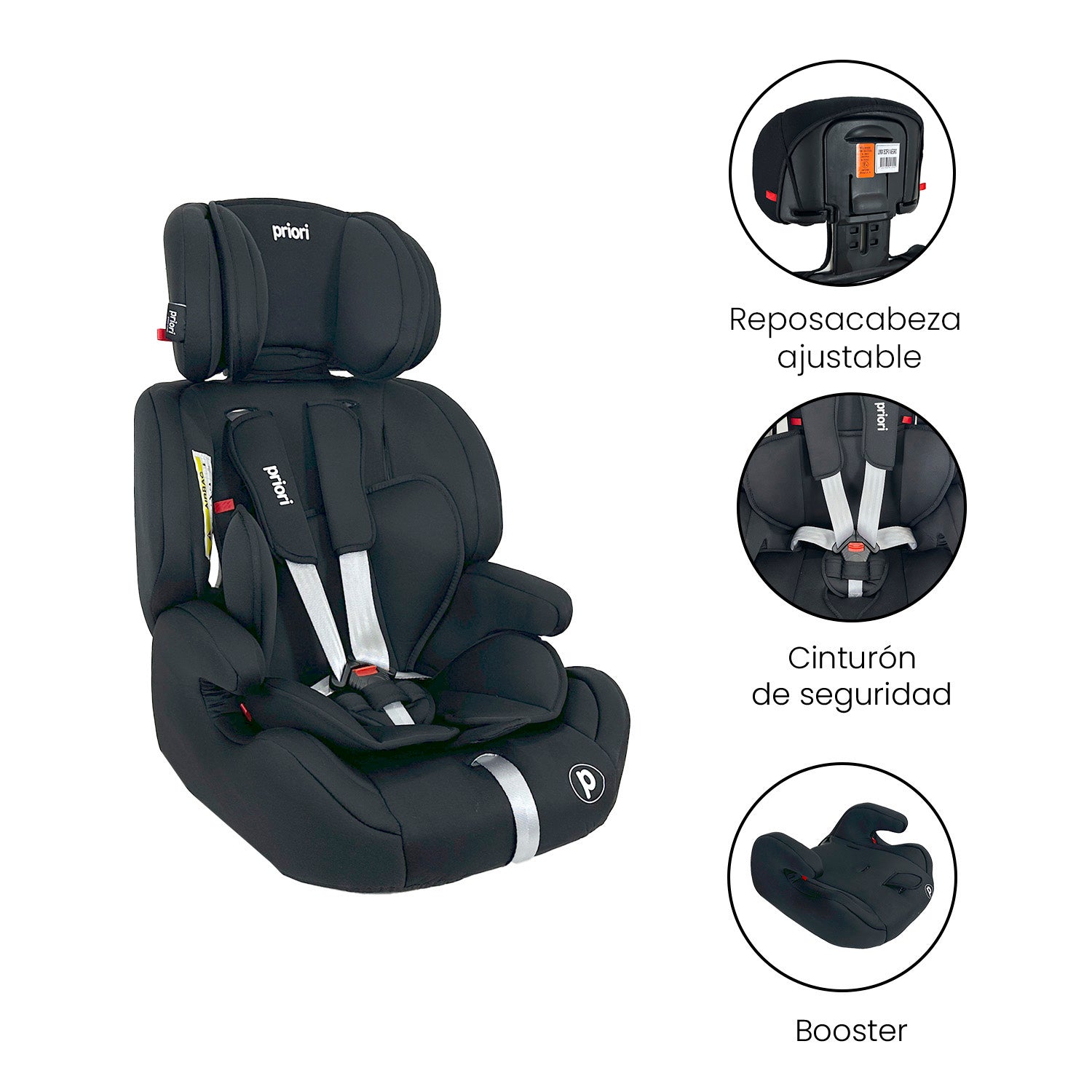 Silla Carro Bebe Priori Unix Negro