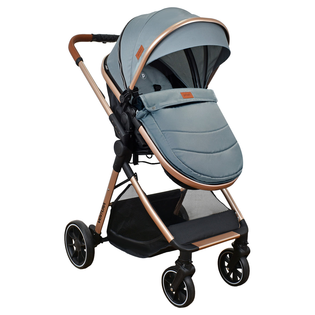 Coche Bebe Moises Ventura Priori Gris Claro