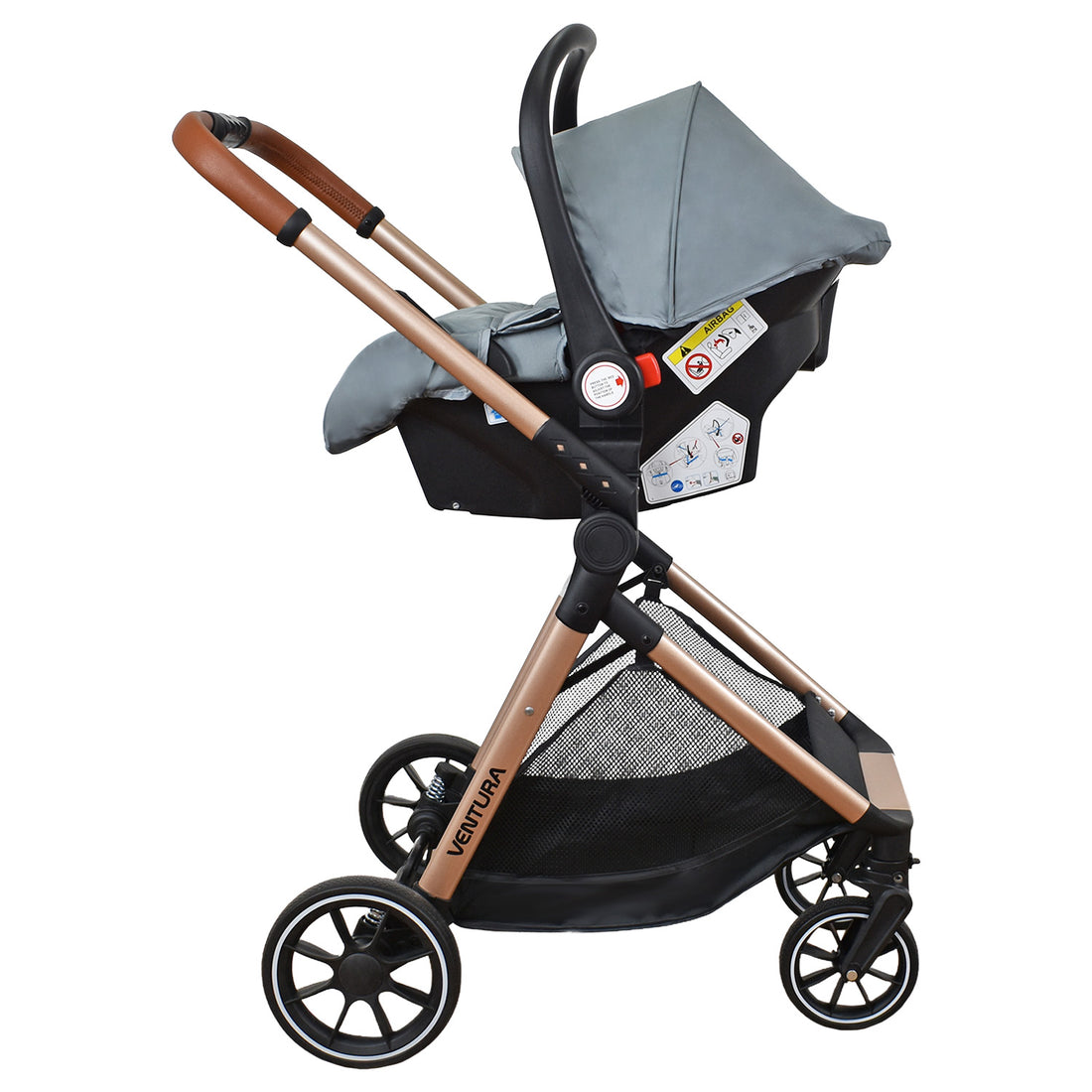 Coche Bebe Travel system Ventura Priori Gris Claro