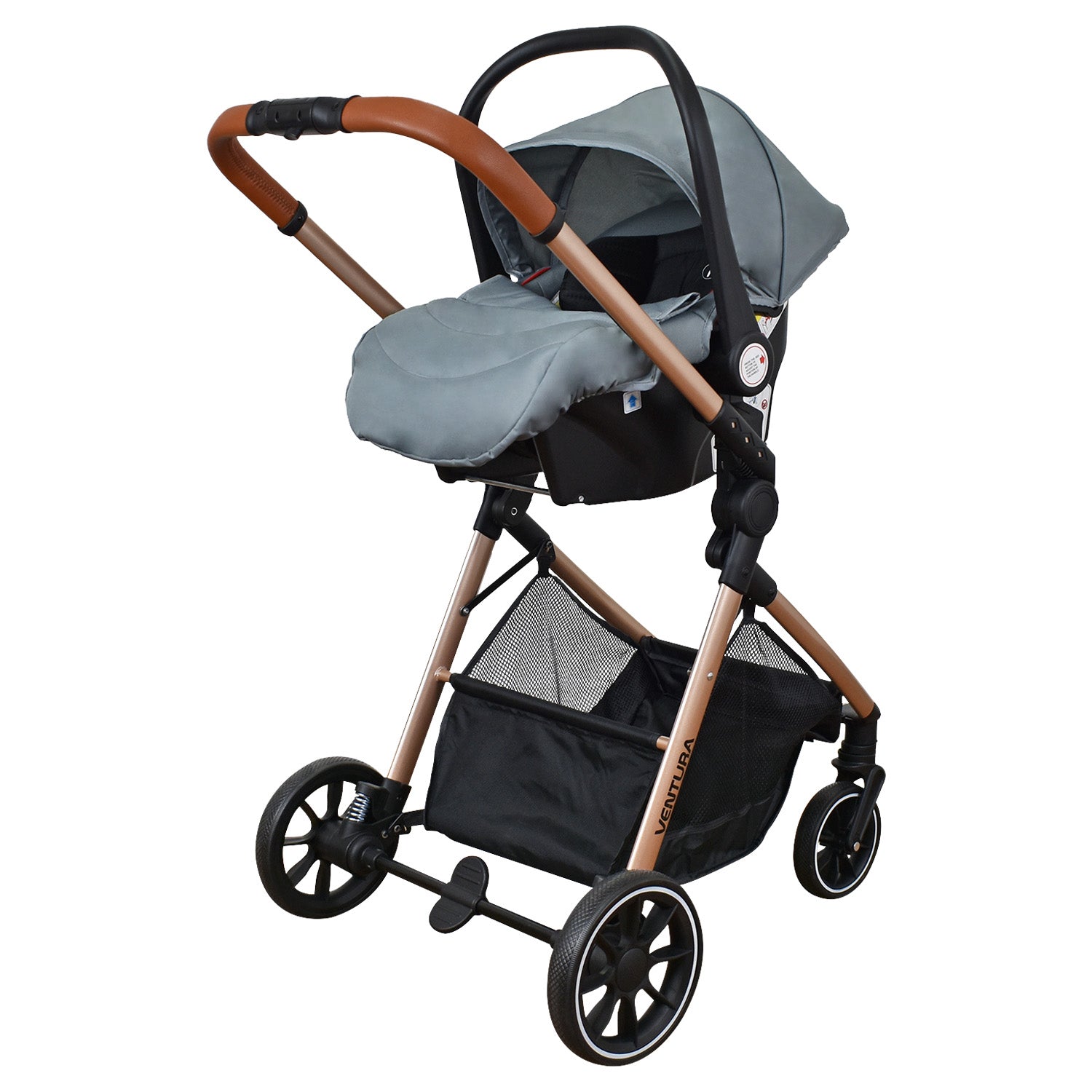 Coche Bebe Travel system Ventura Priori Gris Claro
