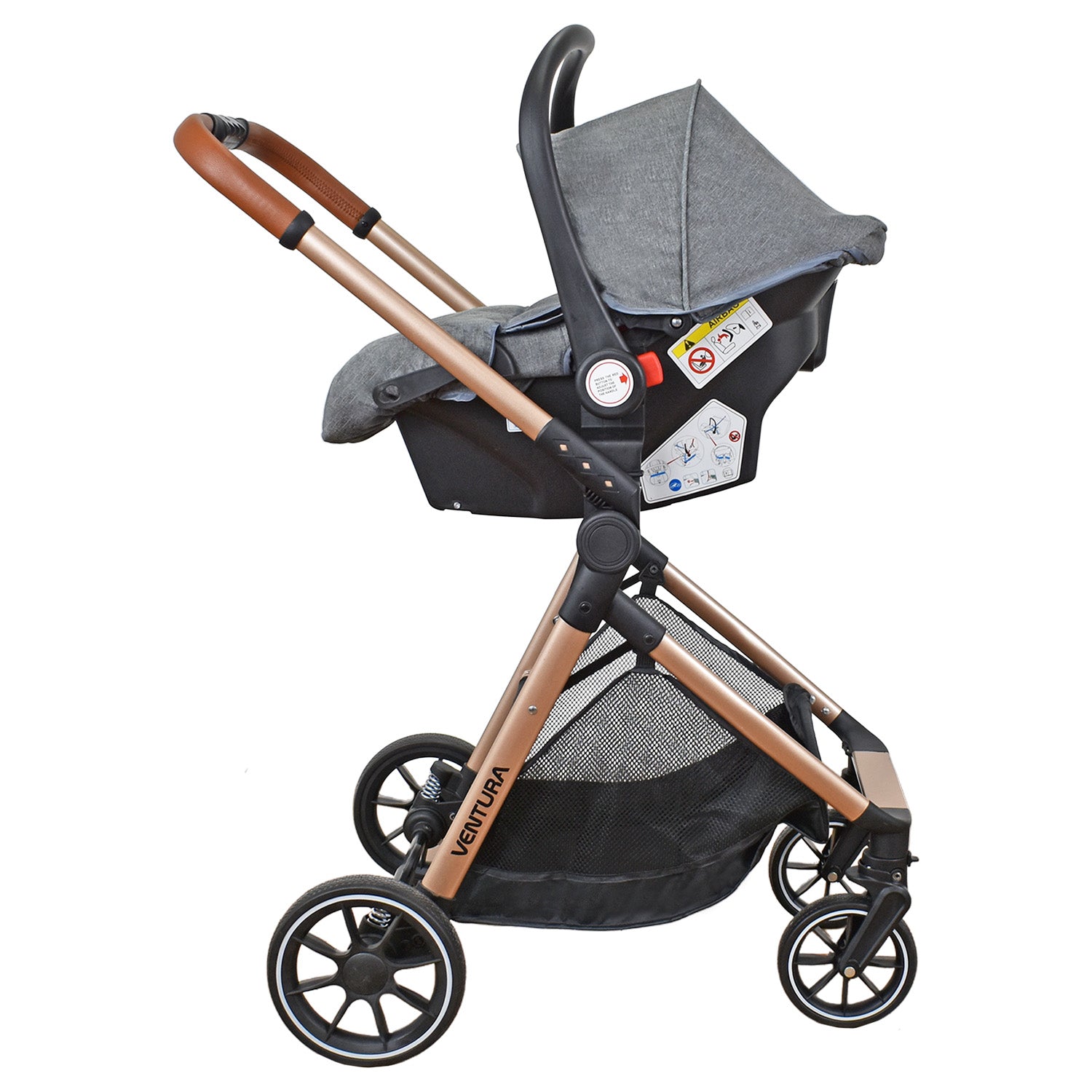 Coche Bebe Travel system Ventura Priori Gris Oscuro