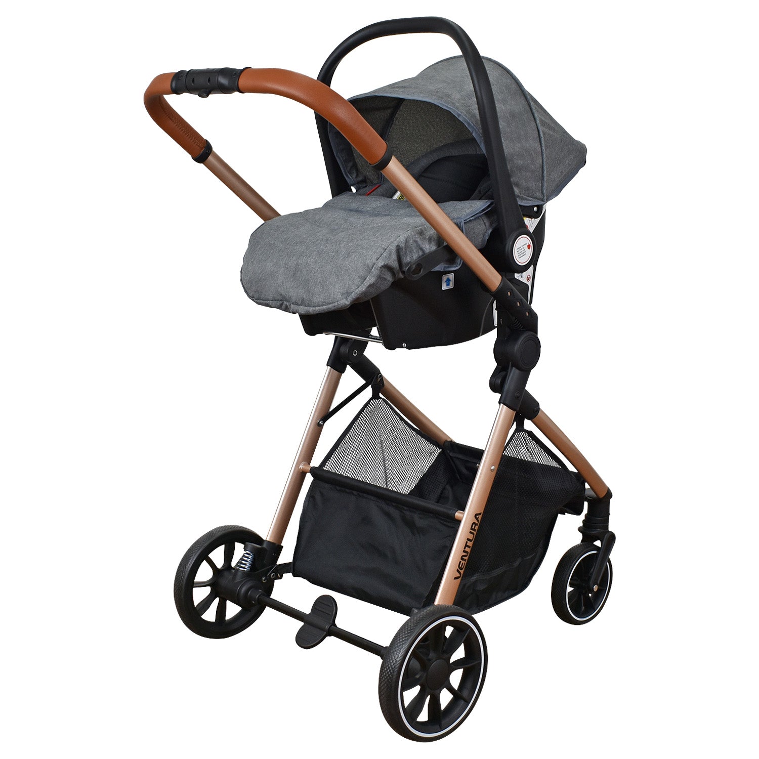 Coche Bebe Travel system Ventura Priori Gris Oscuro