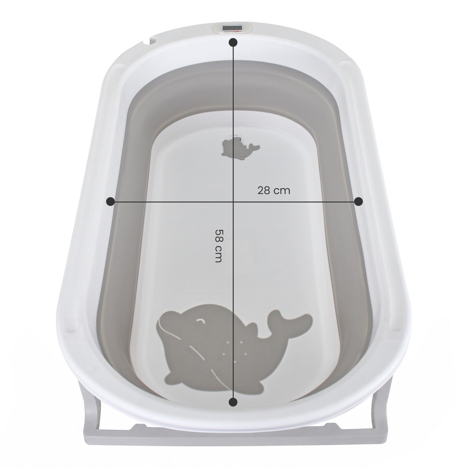 Bañera Bebe Plegable Portatil Wanda Happy Baby Gris