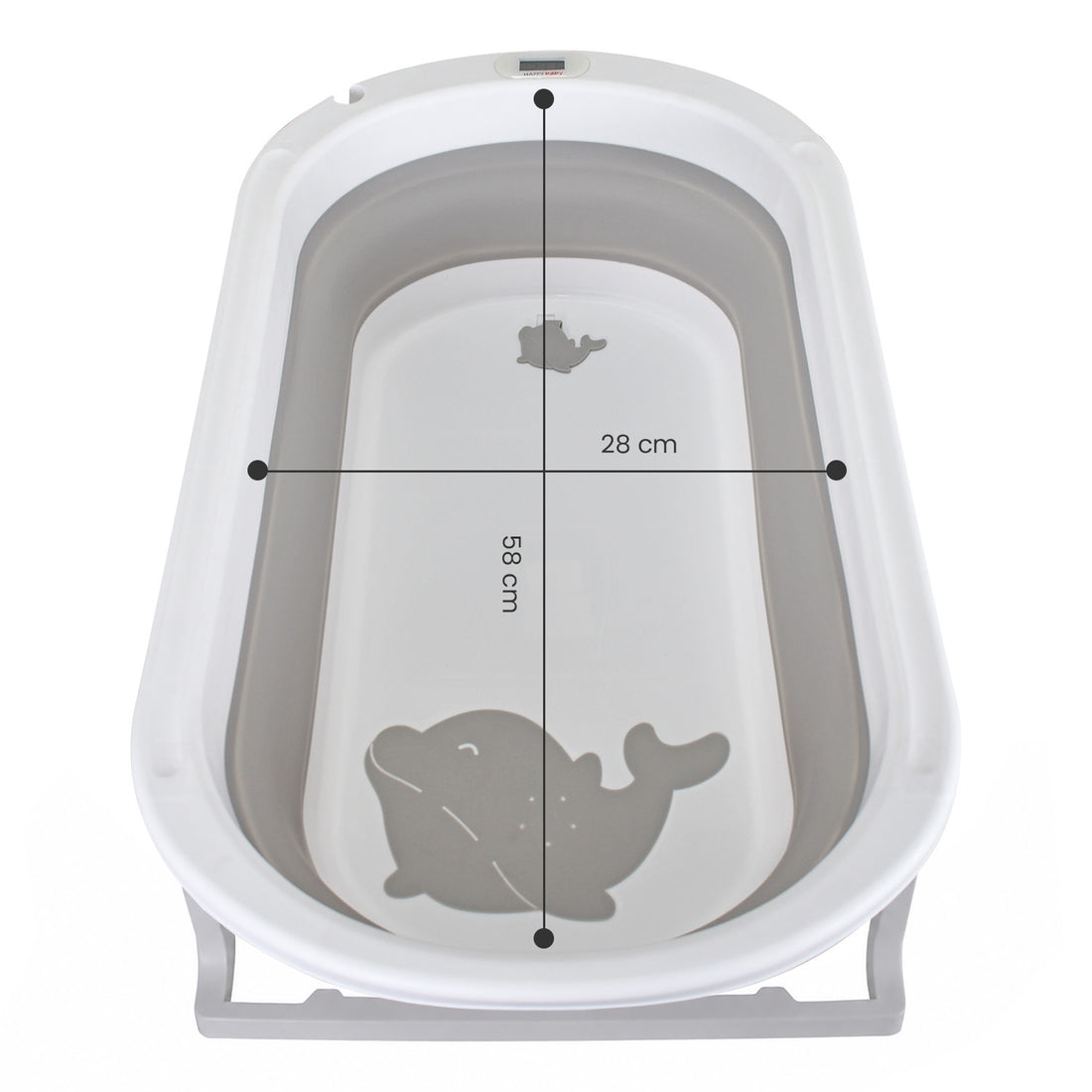 Bañera Bebe Plegable Portatil Wanda Happy Baby Gris