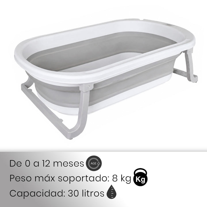 Bañera Bebe Plegable Portatil Wanda Happy Baby Gris