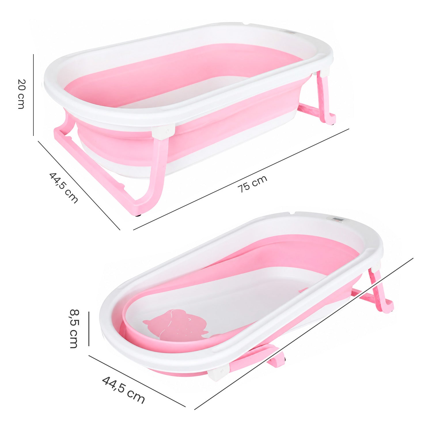 Bañera Bebe Plegable Portatil Wanda Happy Baby Rosa
