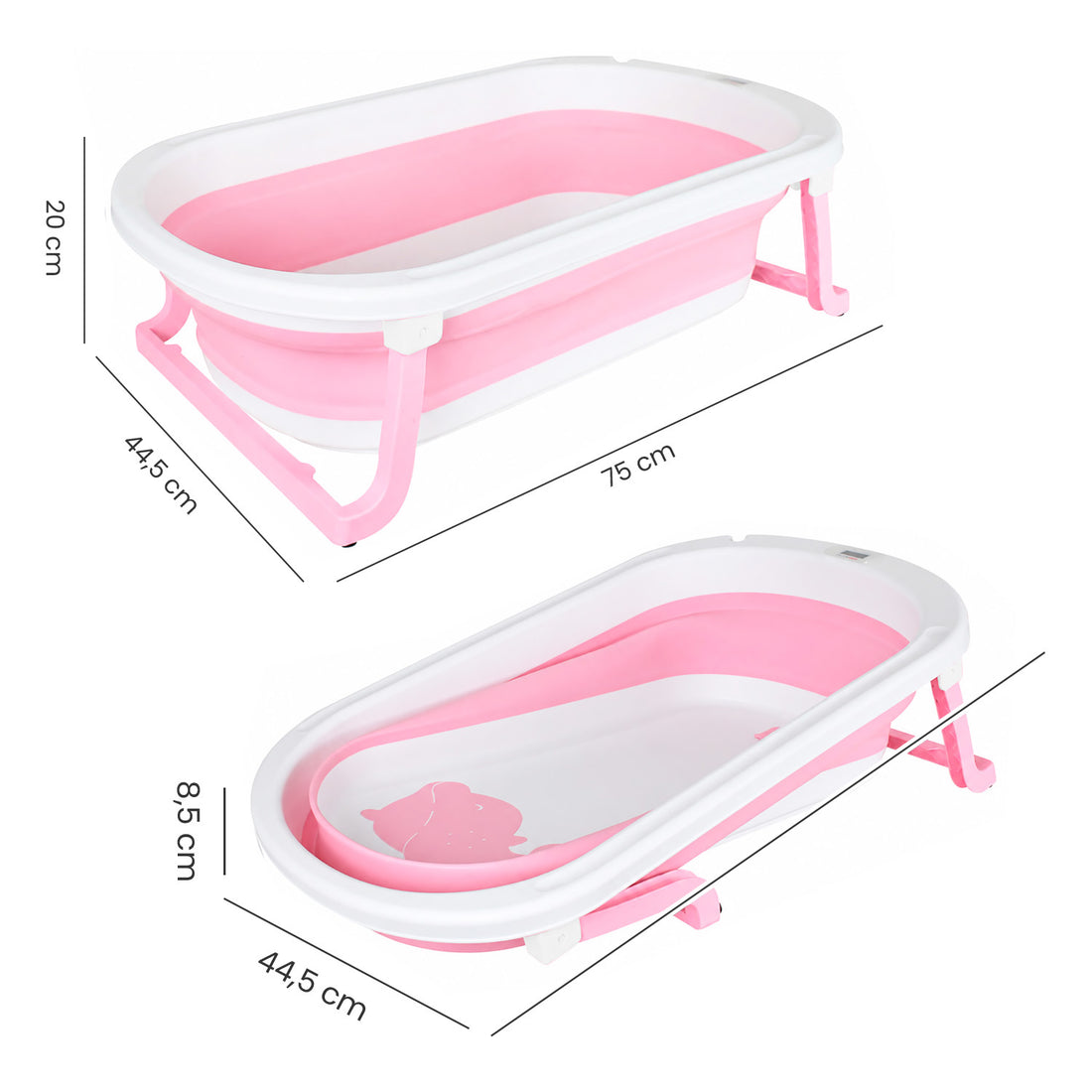 Bañera Bebe Plegable Portatil Wanda Happy Baby Rosa