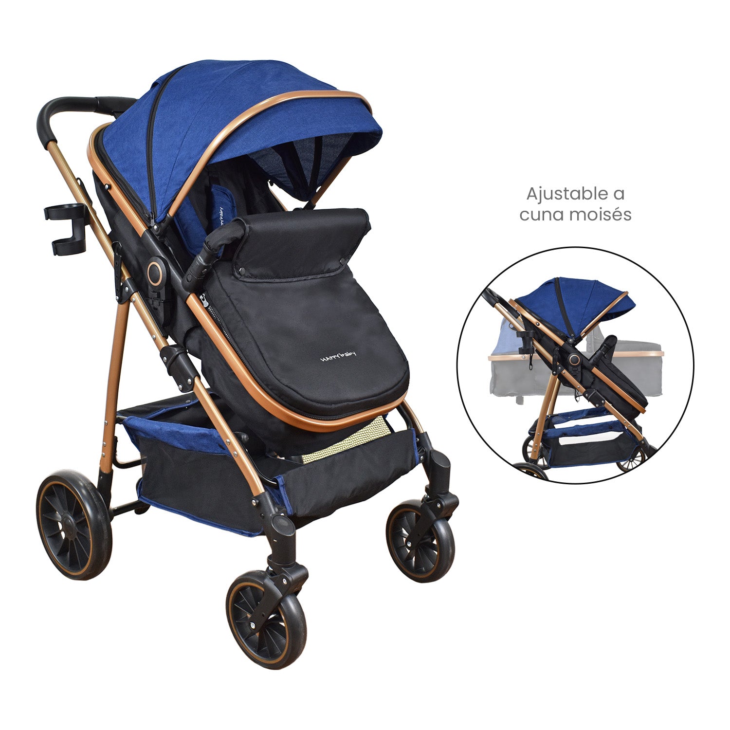 Coche Bebe Travel system Welly Happy Baby Azul