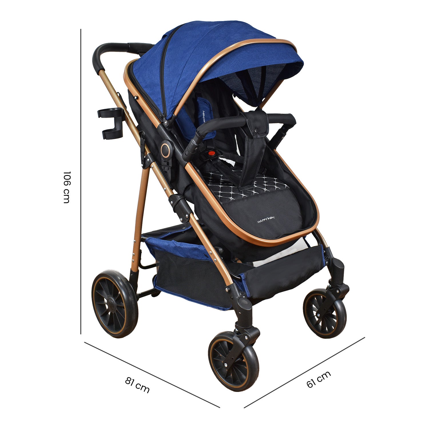 Coche Bebe Travel system Welly Happy Baby Azul