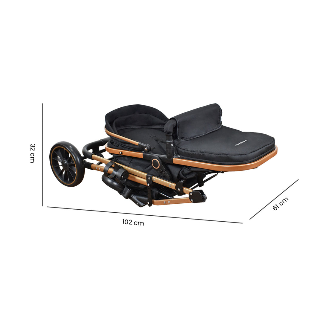 Coche Bebe Welly Happy Baby Negro