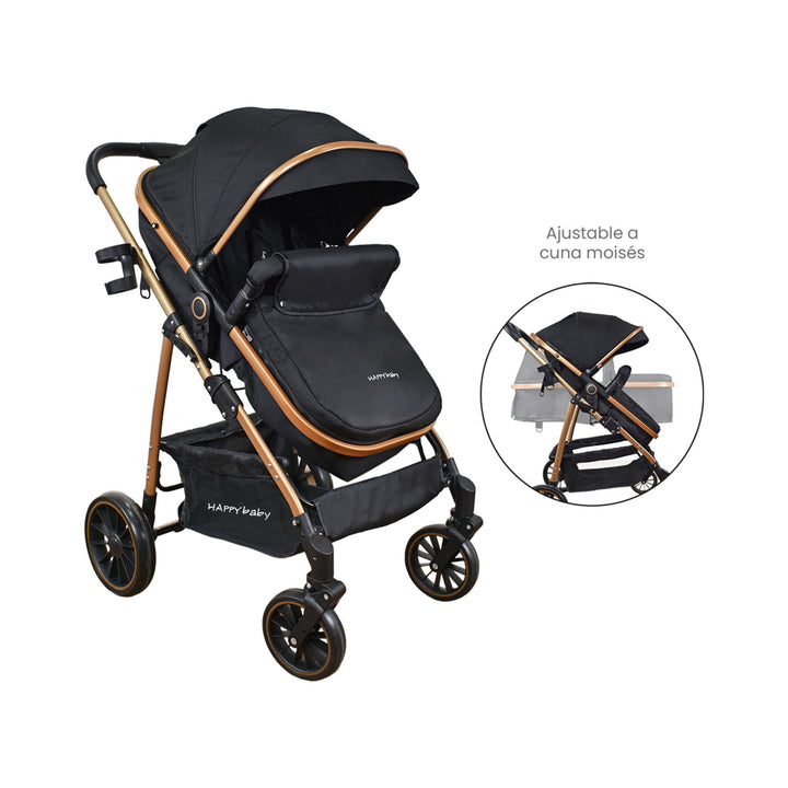 Coche Bebe Welly Happy Baby Negro