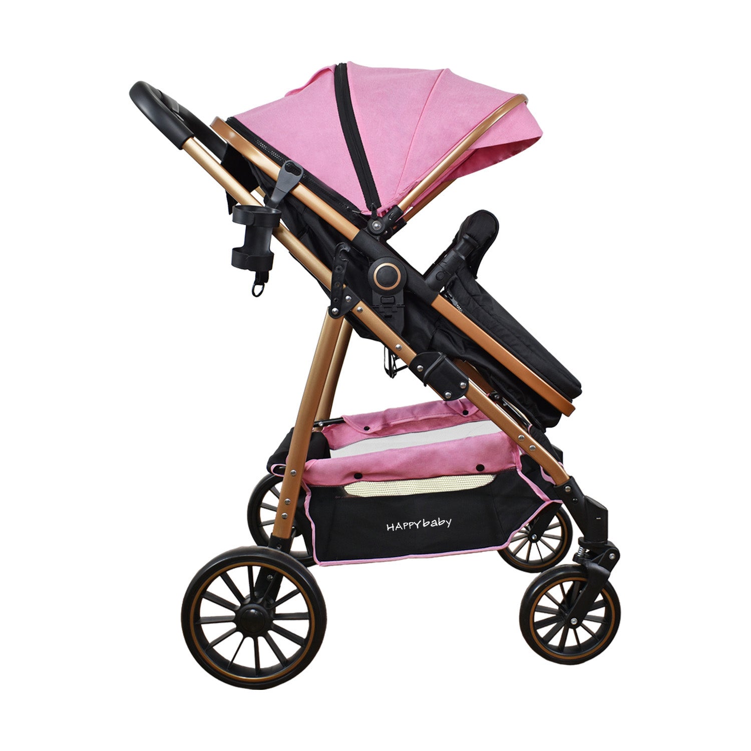 Coche Bebe Welly Happy Baby Rosado