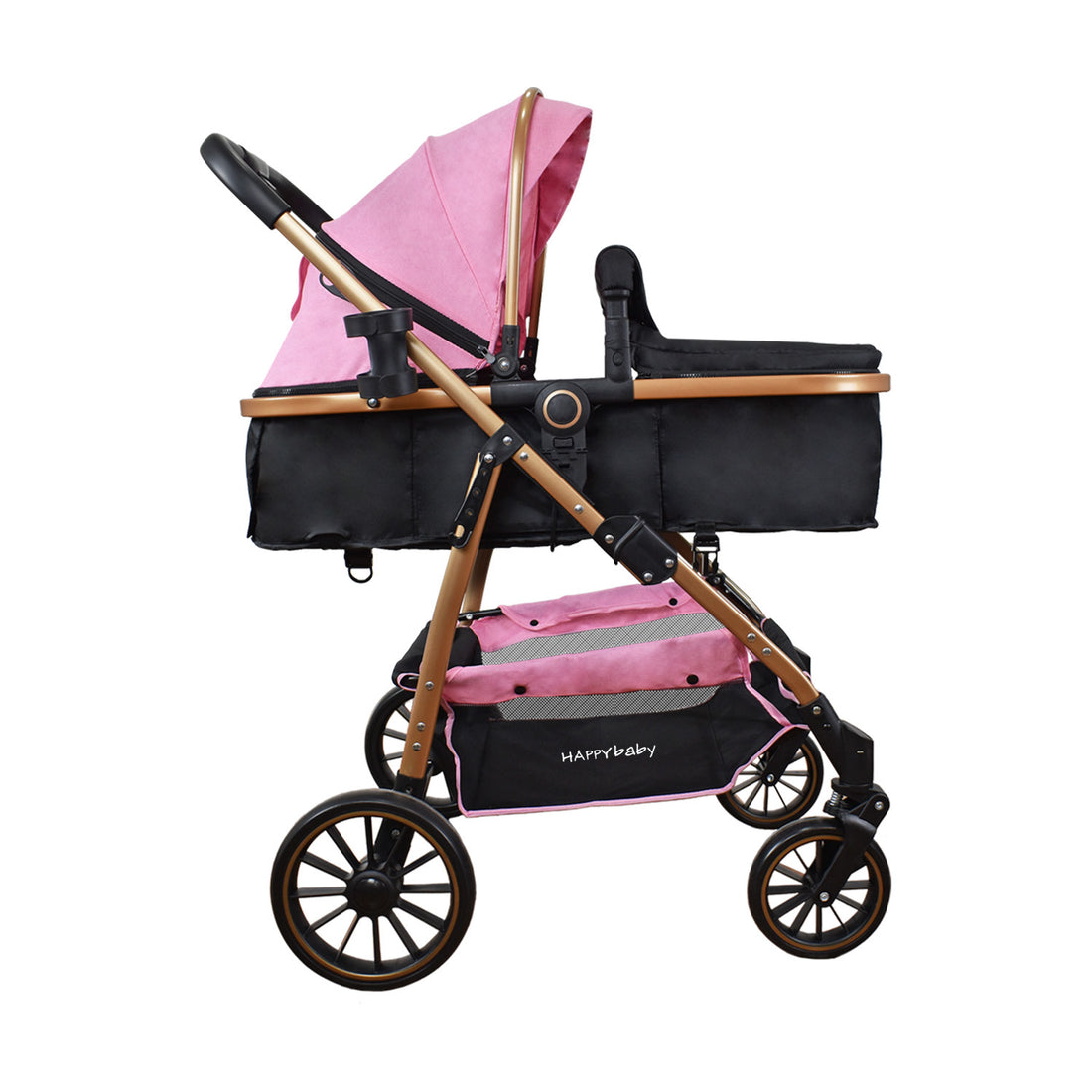Coche Bebe Welly Happy Baby Rosado