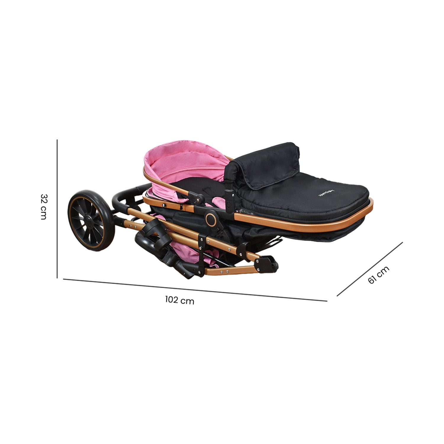 Coche Bebe Welly Happy Baby Rosado