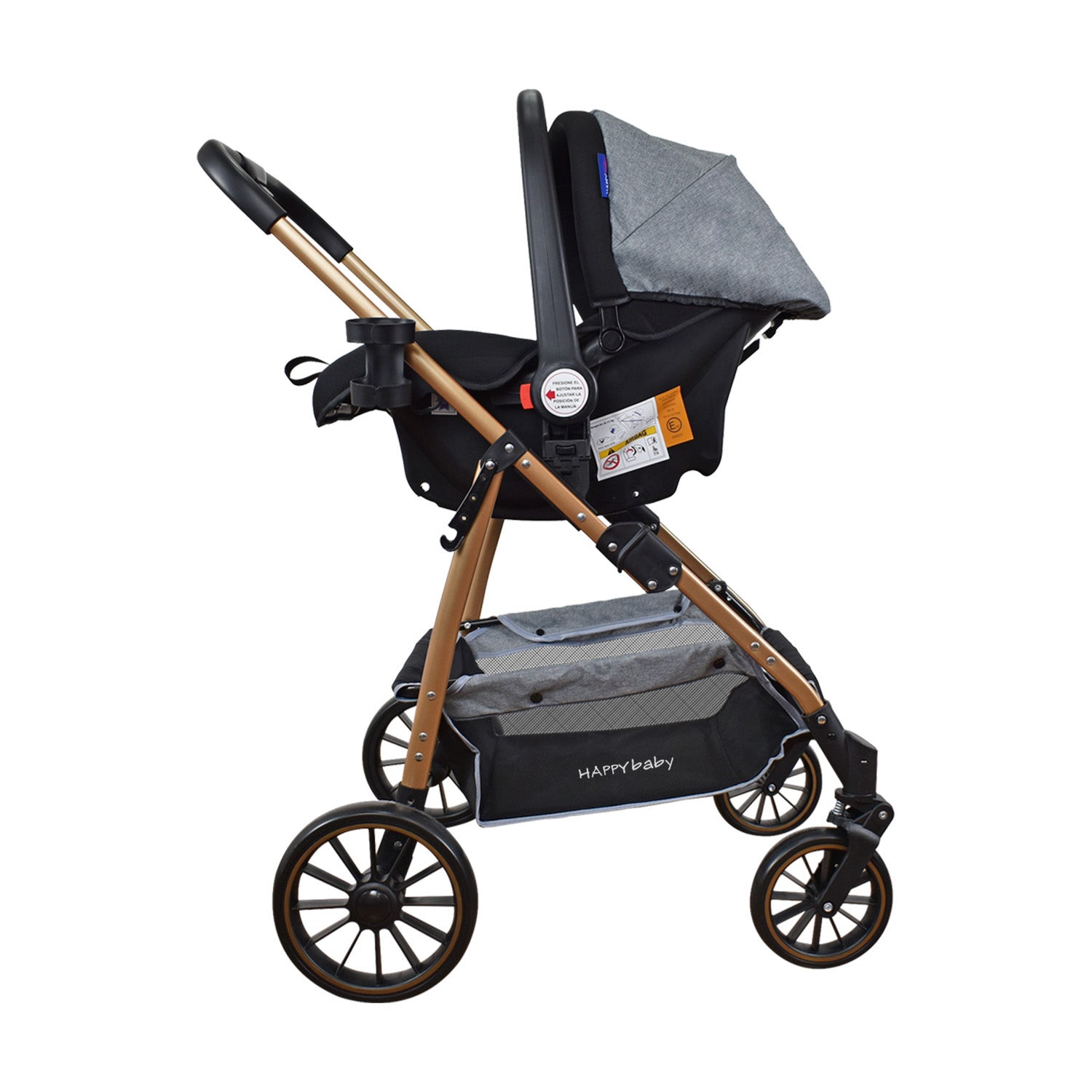 Coche Bebe Travel system Welly Happy Baby Gris