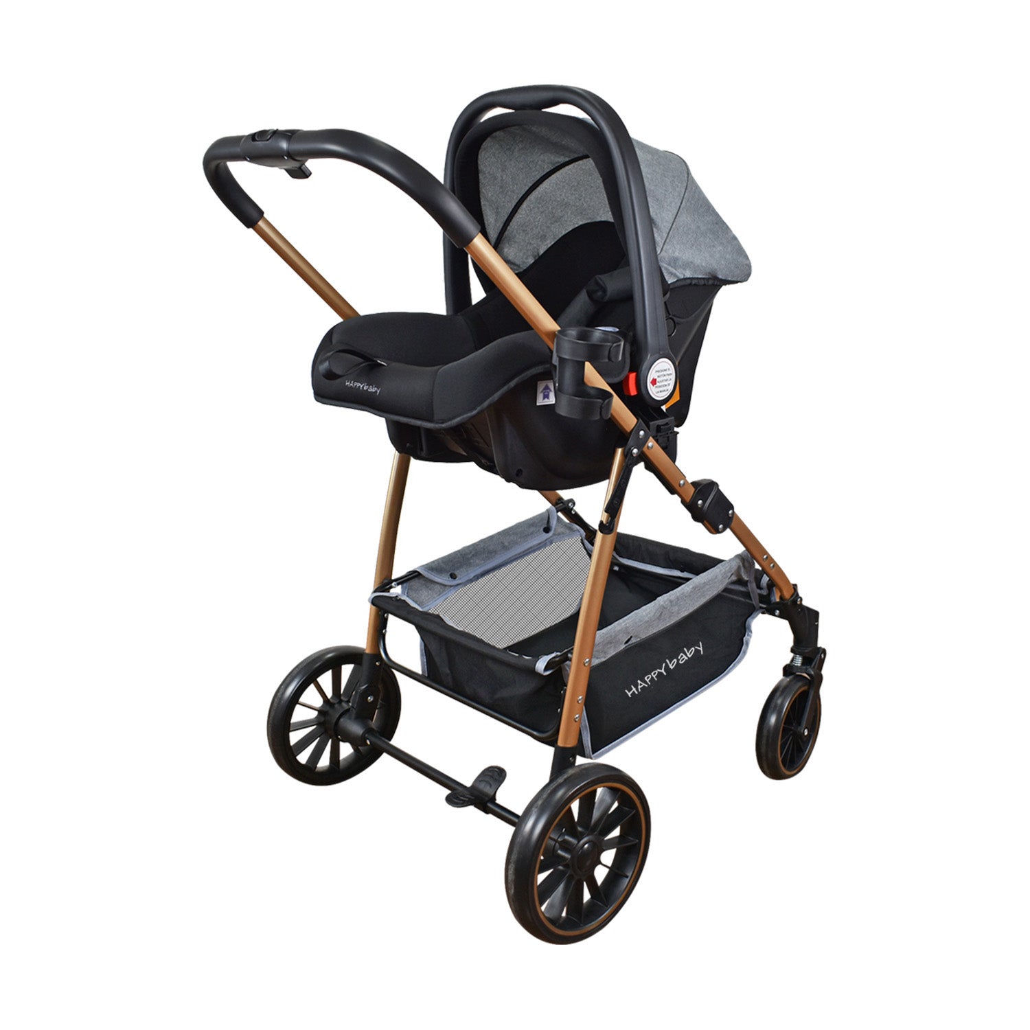 Coche Bebe Travel system Welly Happy Baby Gris