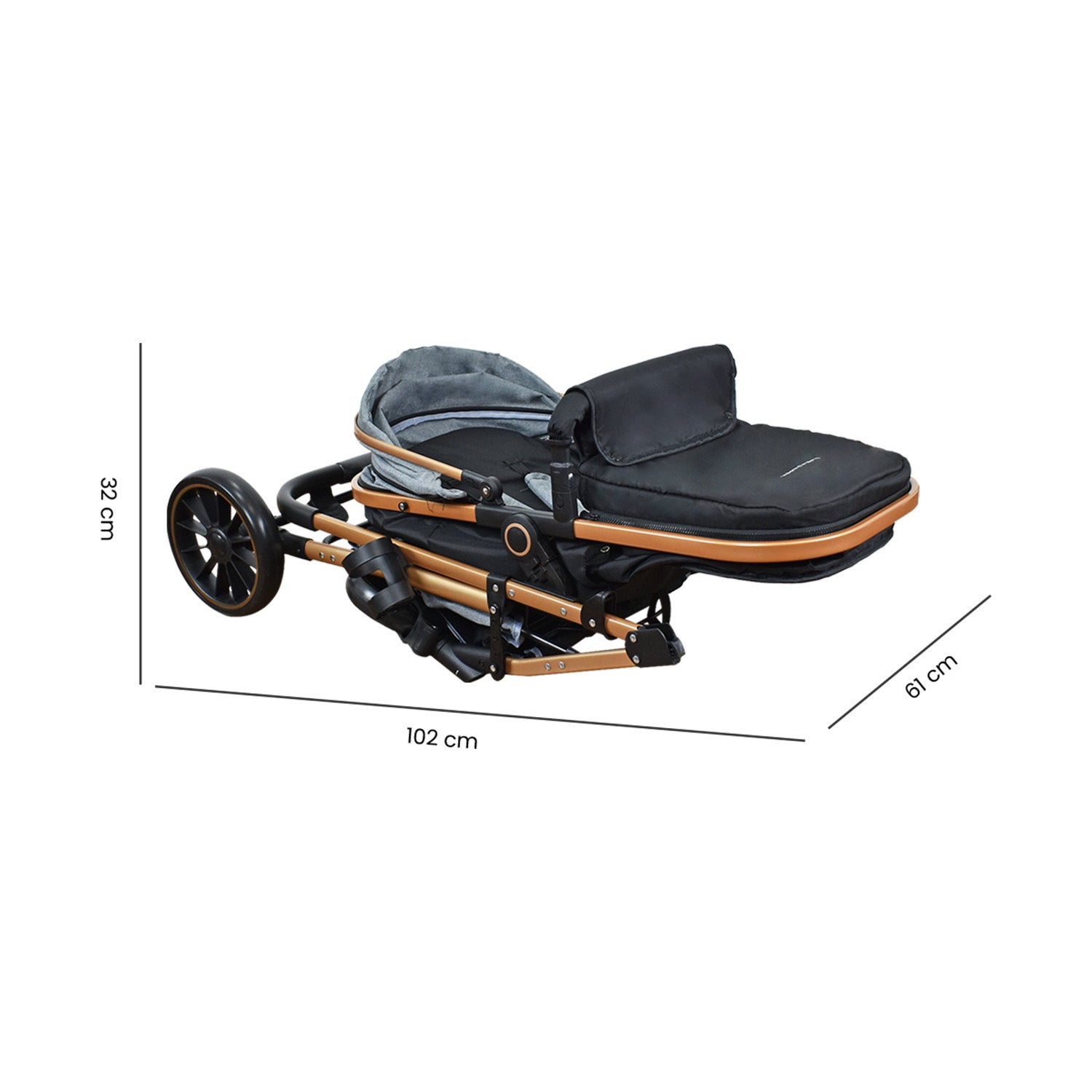 Coche Bebe Travel system Welly Happy Baby Gris