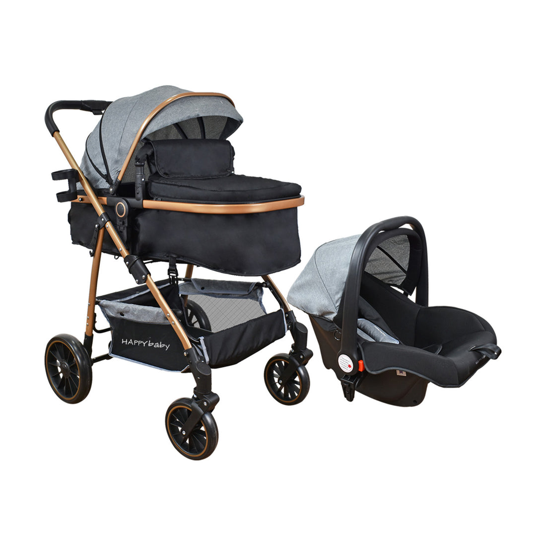 Coche Bebe Travel system Welly Happy Baby Gris