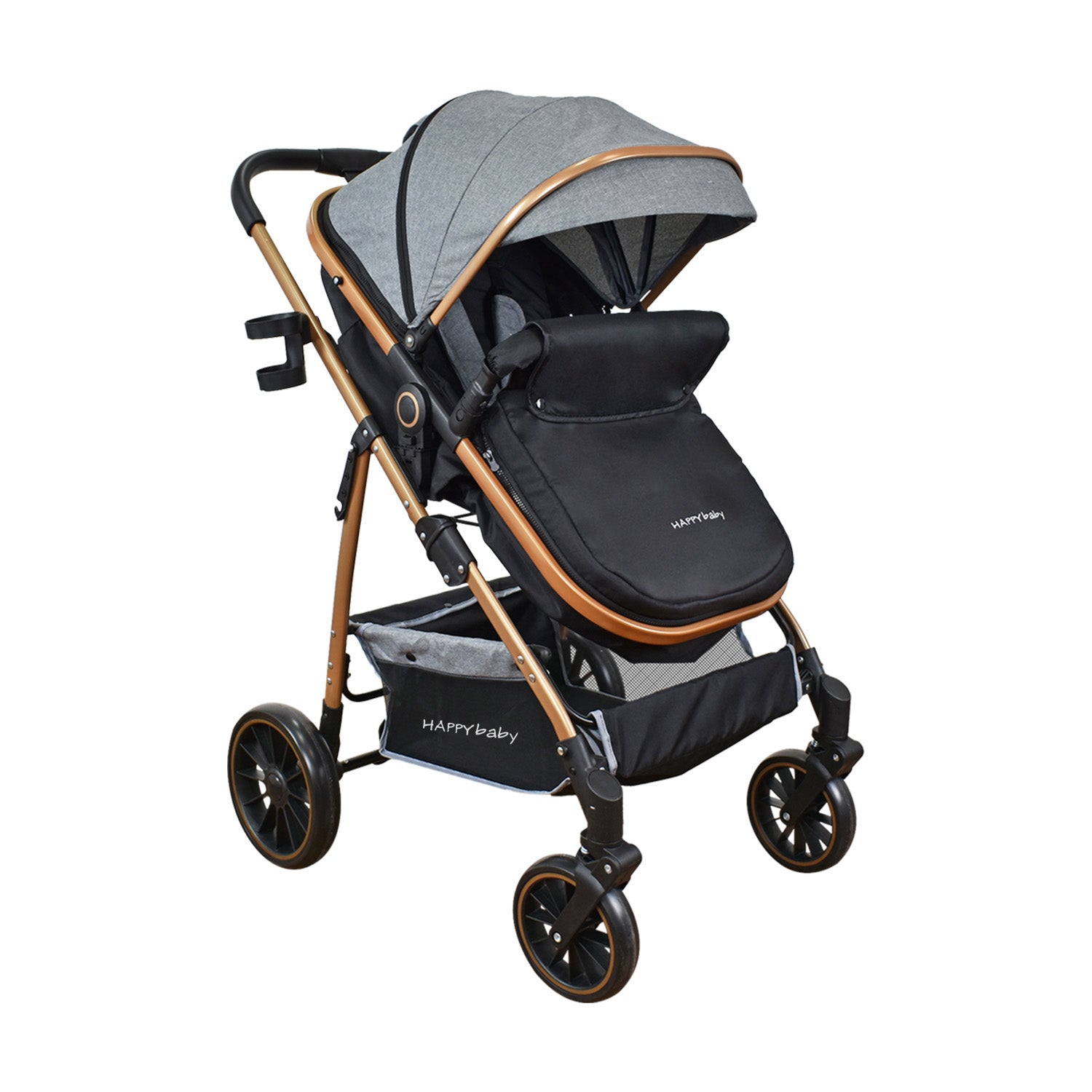 Coche Bebe Travel system Welly Happy Baby Gris