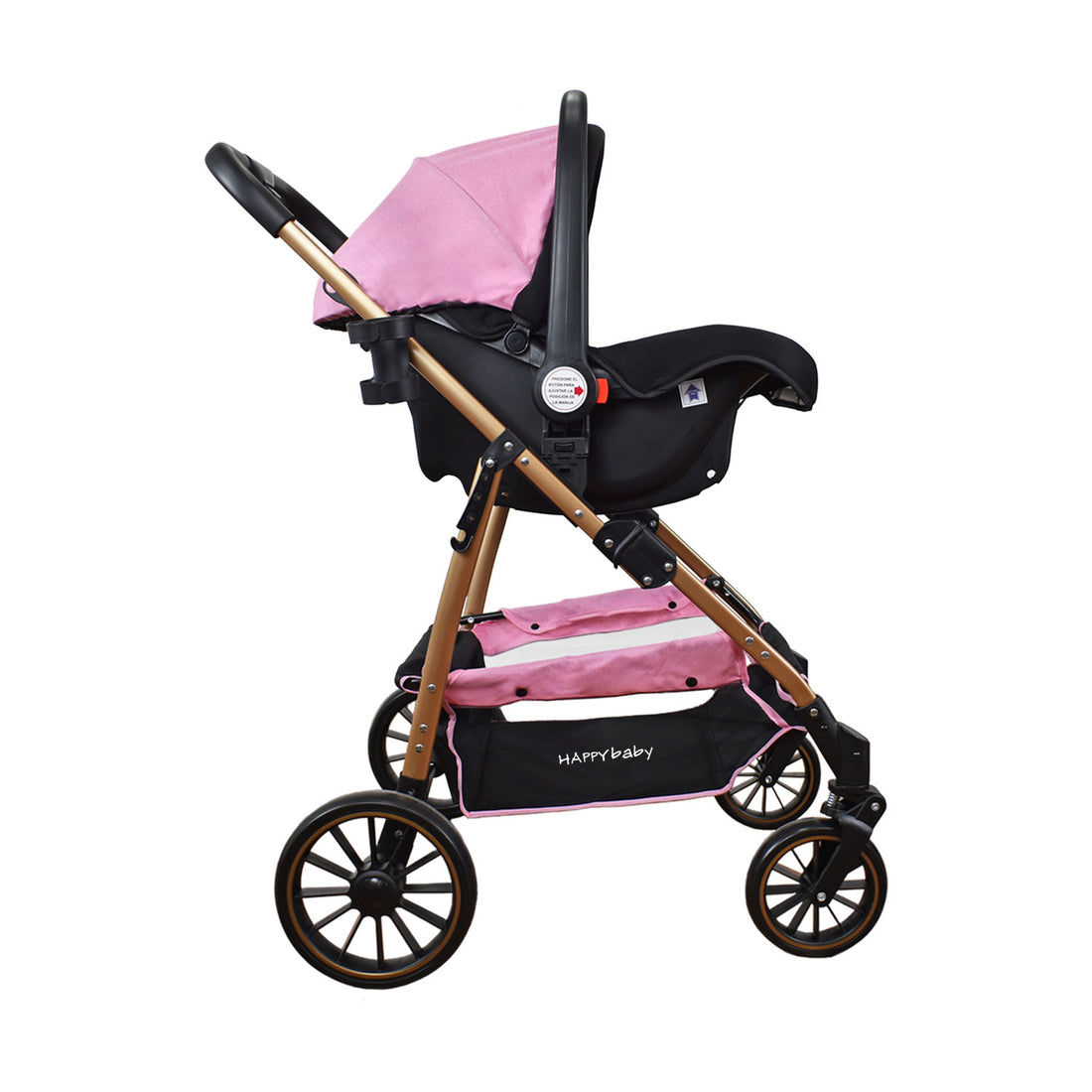 Coche Bebe Travel system Welly Happy Baby Rosado