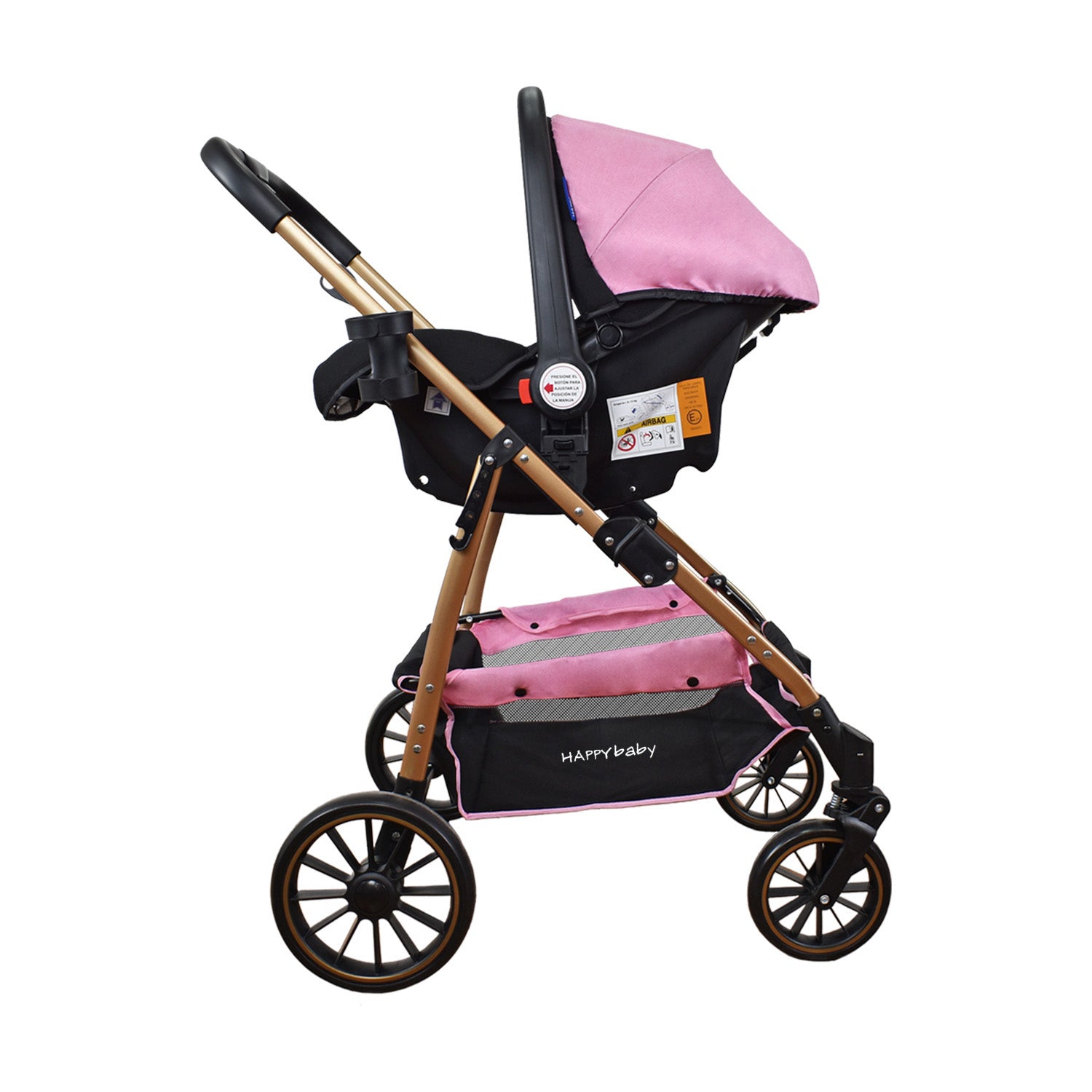 Coche Bebe Travel system Welly Happy Baby Rosado