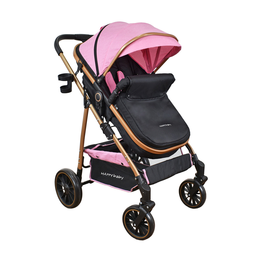 Coche Bebe Travel system Welly Happy Baby Rosado