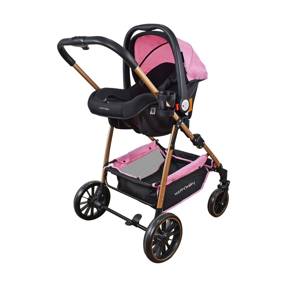 Coche Bebe Travel system Welly Happy Baby Rosado