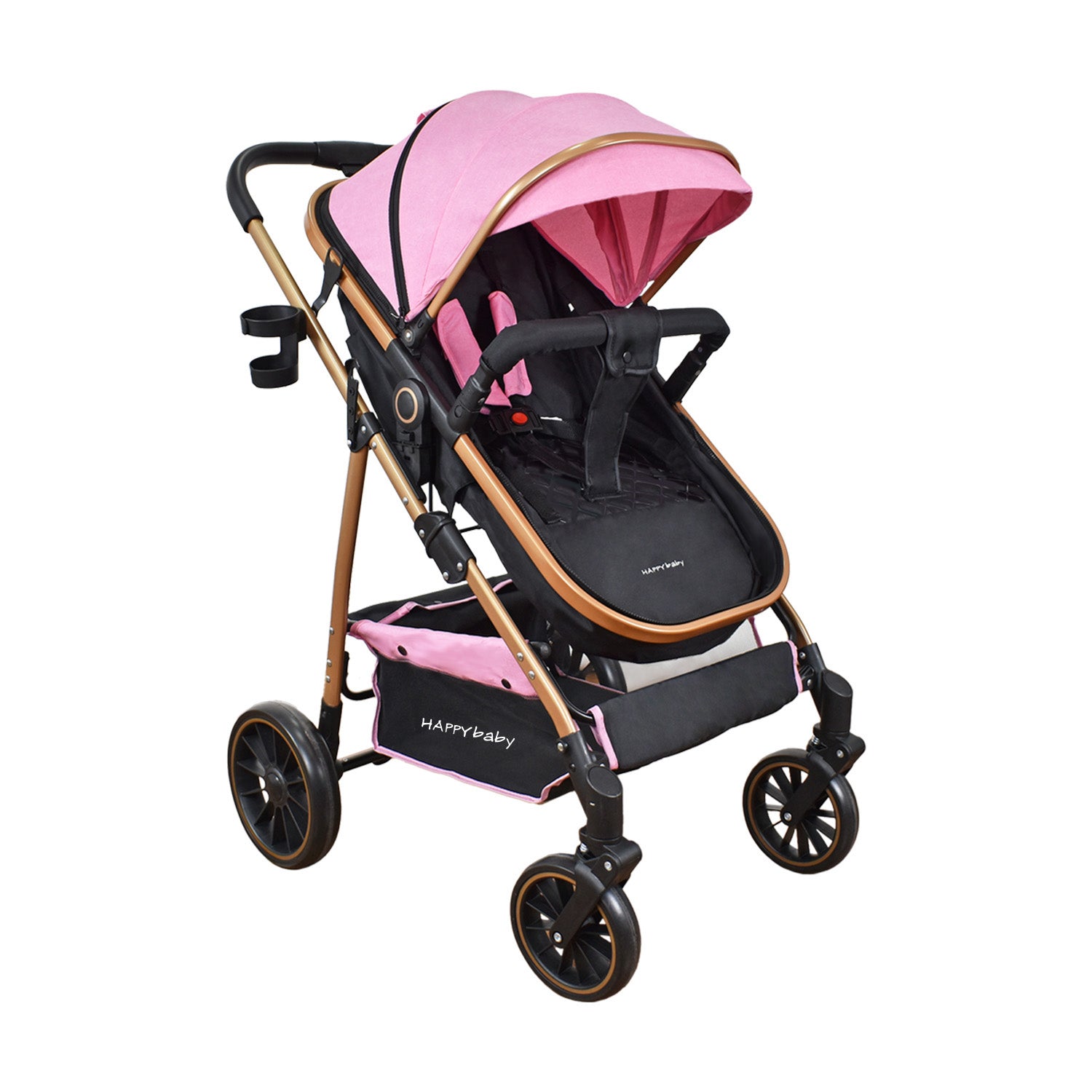 Coche Bebe Travel system Welly Happy Baby Rosado